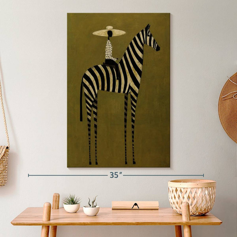 Zebra Rider, 30" H x 20" W