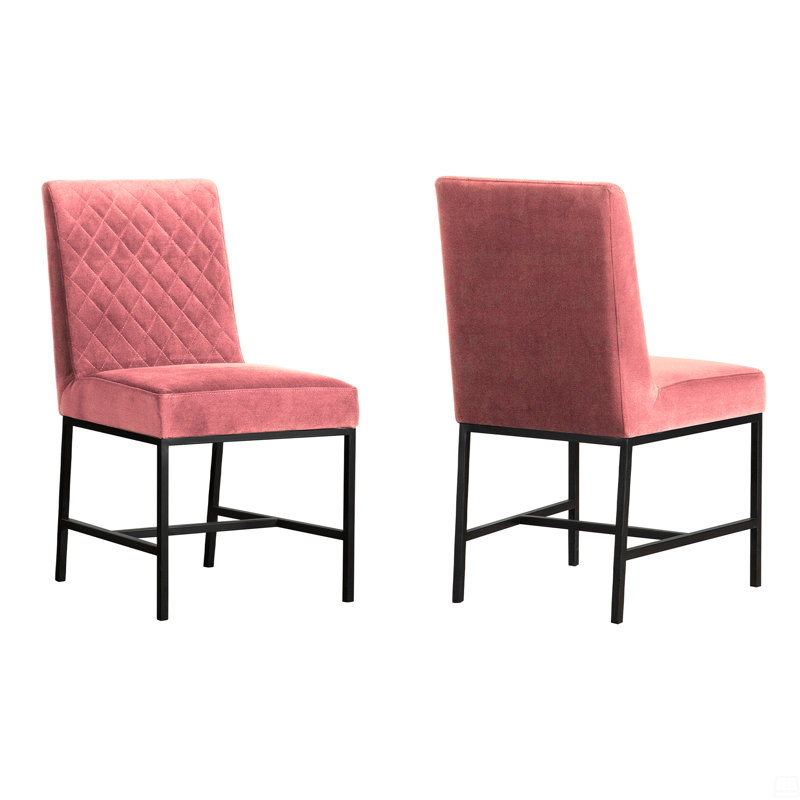 Chaise de salle à manger moderne en velours - ensemble de 2