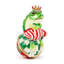 Check It Out Mr. Jingles Glass Ornament