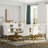 Luxury Leather Dining Room Chairs With Rolled Back Design And Polished Legs-1698652825-1698652824