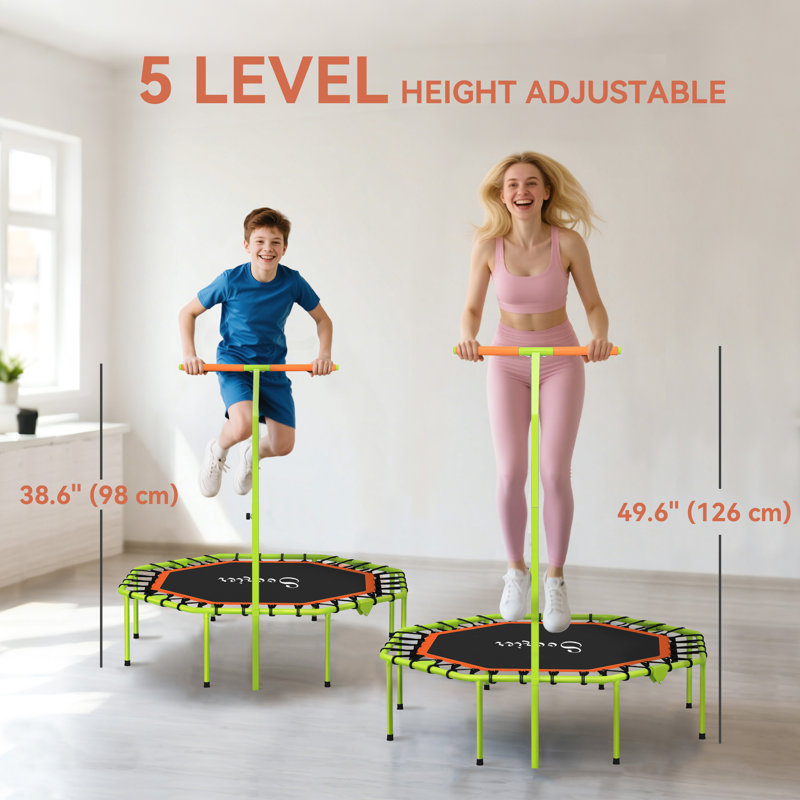 Trampoline 50 po pliable avec poignée réglable