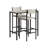 Kayler Set-1 Table And 2 Stools, 3 Pieces Home Kitchen Breakfast Pub Table and Chairs-898173688-898173687