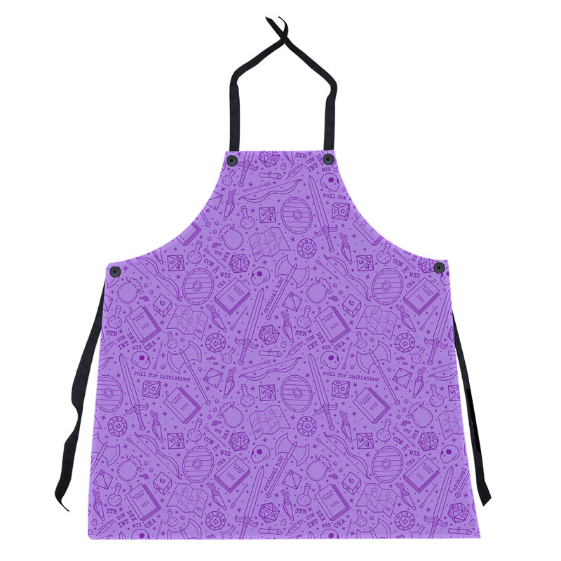 Tablier à motif rpg lines, Mauve