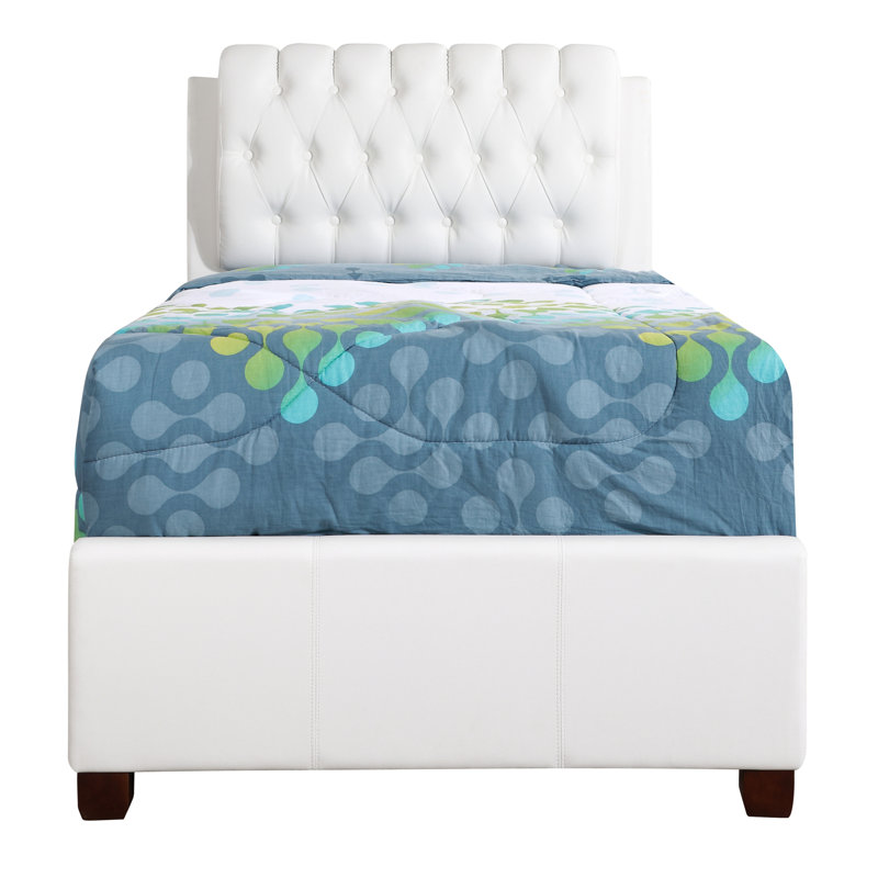 Lit Pu contemporain blanc pour chambre à coucher moderne