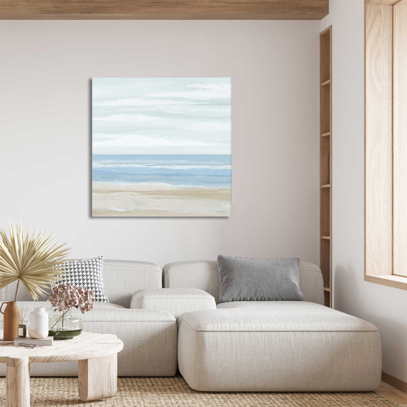 La mer II - peinture, L 18 po x H 18 po, Toile tendue