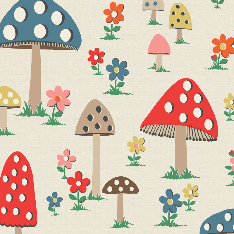 Cath Kidston Mushrooms Multi Wallpaper