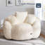 Fauteuil à billes surdimensionné à motif floral avec 3 coussins-994837603