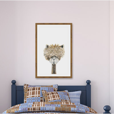 «Haired Llama», reproduction encadrée