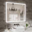 Miroir de salle de bain moderne sans cadre avec fonction de désembuage et lumière réglable-551068552-566337161-566337165
