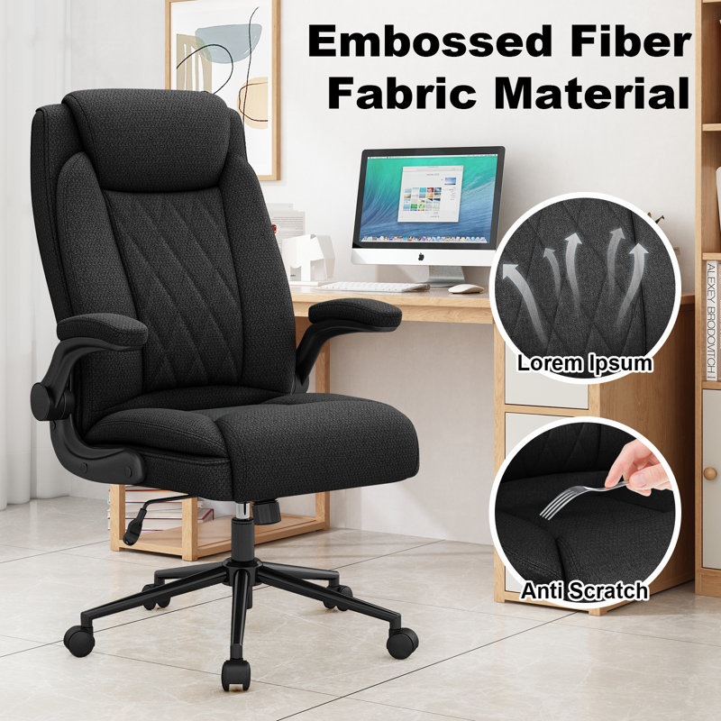Side Chair with Headrest, Black