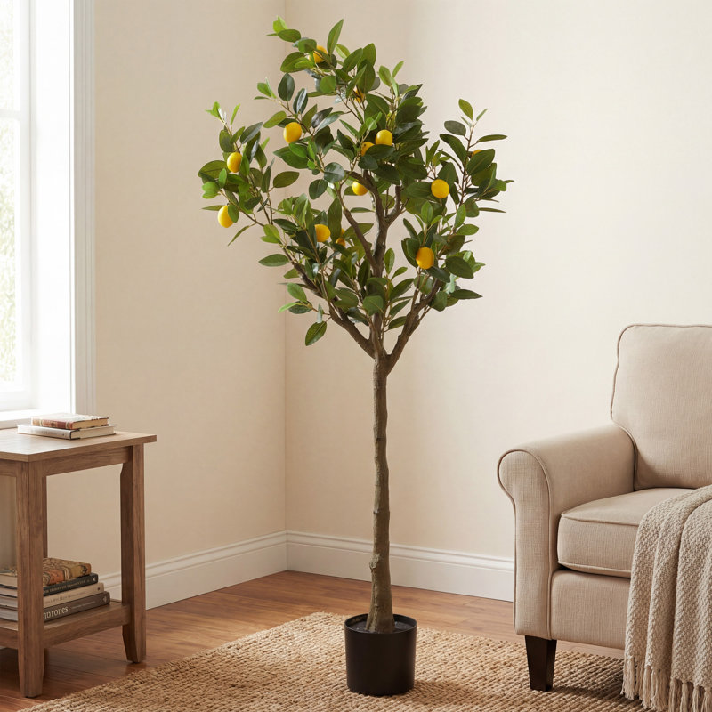 Faux arbre orange 59 po