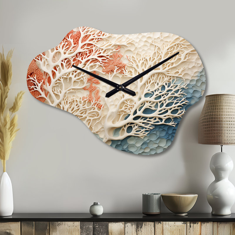 Grande horloge murale rose et blanche, Petit