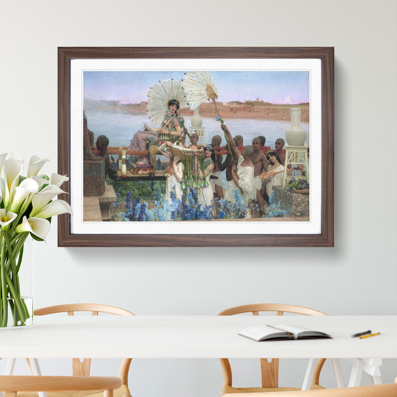 The Finding of Moses by Lawrence Alma-Tadema - Picture Frame Painting, 36cm H x 48cm W x 2cm D, Walnut