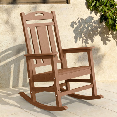 Outdoor Patio HDPE Rocking Adirondack Chair