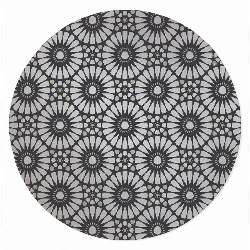 Sylvia Outdoor Area Rug, Round 5'