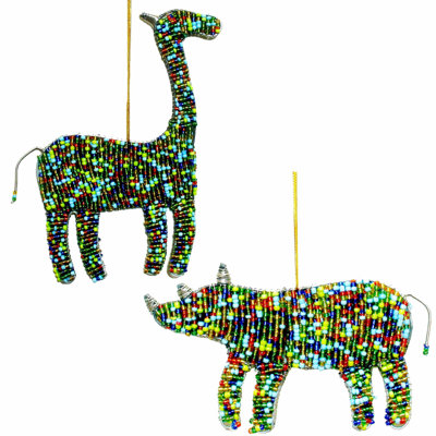 Handmade Metal Animals Hanging Figurine Ornament
