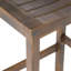 Tabouret de bar d'extérieur à hauteur de comptoir en bois d'acacia, ensemble de 2, finition brun acajou
