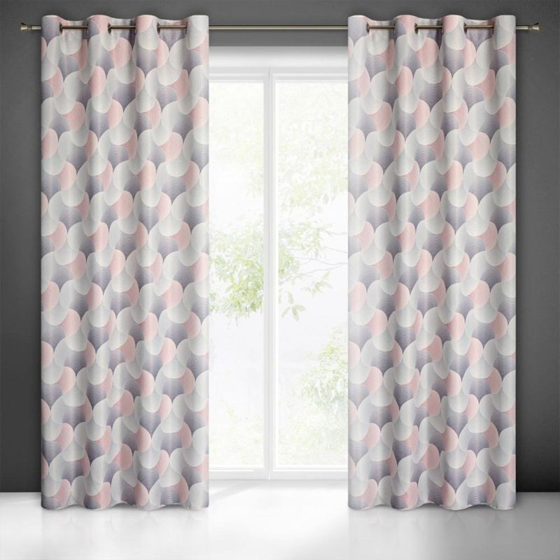 Aaronjoshua Room Darkening Curtain Single Panel, Light Pink