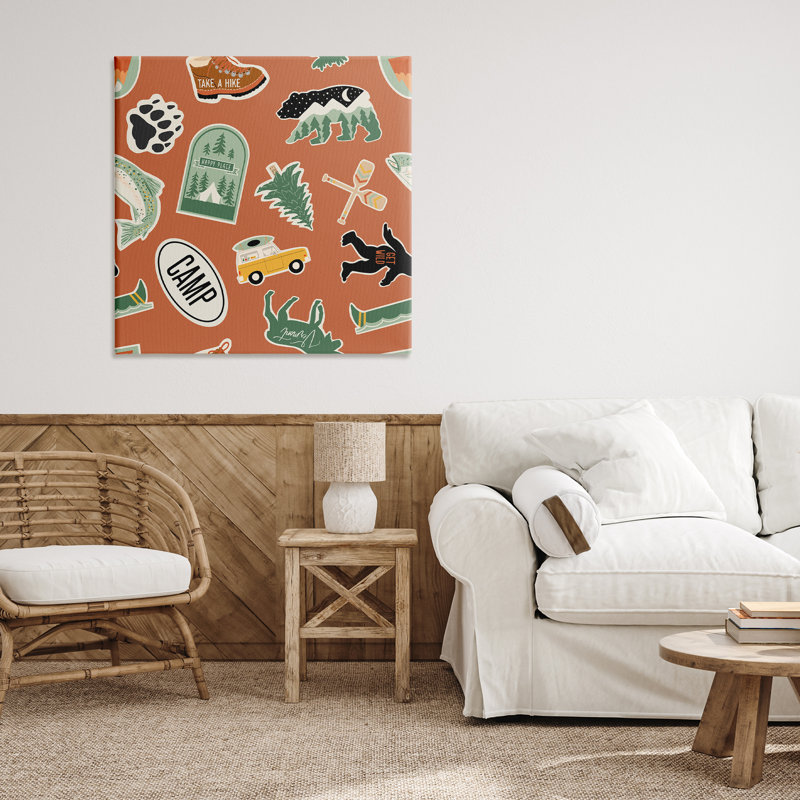 Toile d'autocollants «Outdoory Nature» par Jilly Jack Designs, H 30 po x l 30 po