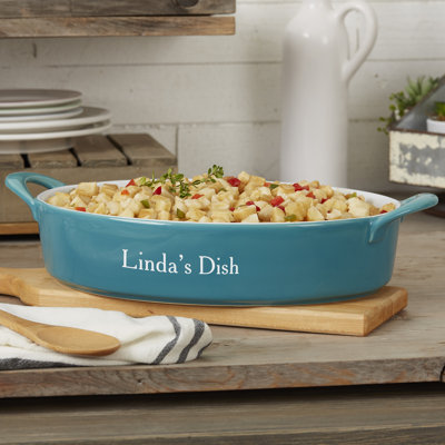 Personnalisation Mall 3 Qt. Plat de cuisson classique en grès personnalisé