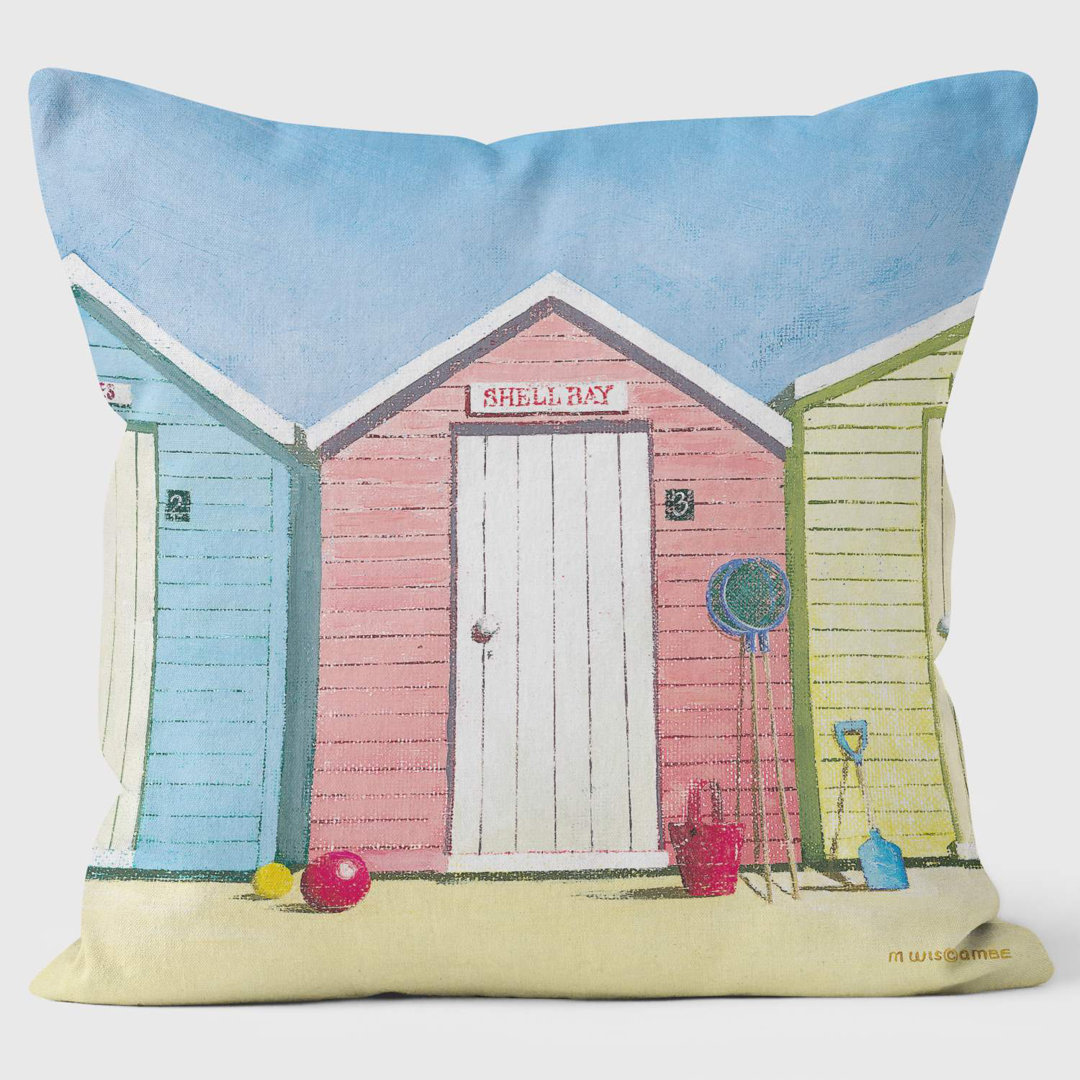 Beach Huts 08 - Martin Wiscombe - Art Print Cushion
