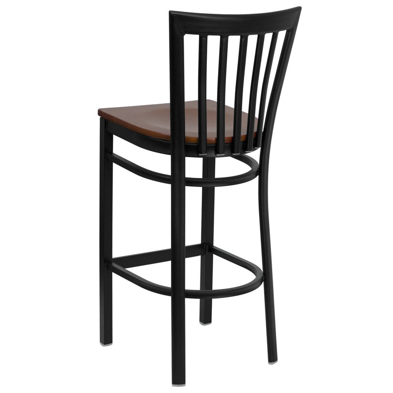 Lyman Counter Stool with Metal Frame, Bar Stool (30" Seat Height), 2, Cherry