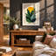 Golden Bloom Botanical - Framed Print-983734353-983734358