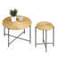 Ensemble de 2 tables basses et tables de bout - Panneau de fibres à densité moyenne imperméable avec housse en PVC-265897868