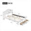 Upholstered Platform Bed With Tufted Headboard, LED And 2 Drawers-214064282-214064281
