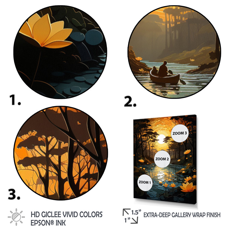 «Forest Shades Of Serenity II - Landscape & Nature», reproduction d'art sur toile, H 40 po x l 30 po x P 1,5 po