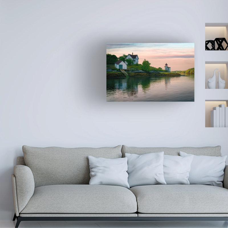 Art mural sur toile tendue - Rick Berk, art mural «Morning at Squirrel Point» pour le salon, la chambre à coucher ou le bureau - 30 x 47