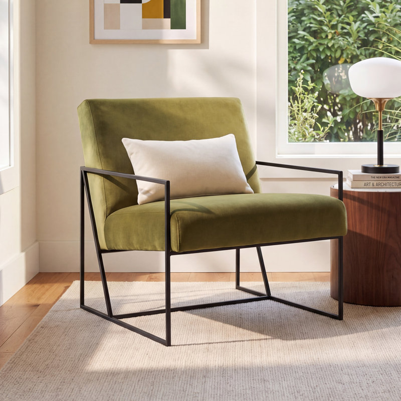 Arsos 27'' Wide Armchair, Green