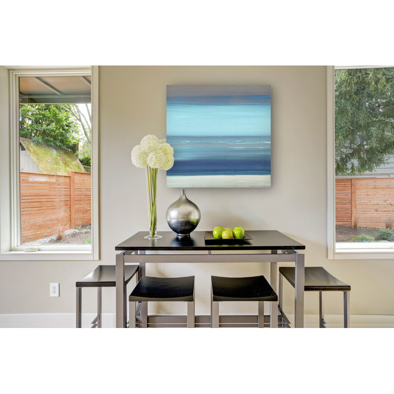 « par the sea ii », peinture, H 40 po x l 40 po x P 1,5 po, Toile tendue