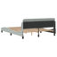 Cadre de lit vidaXL Gris clair 152x203 cm Velours-97706080-97706081