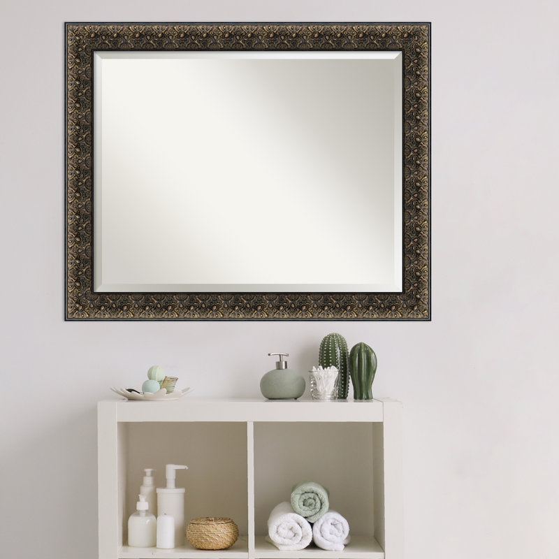 Eyre Wood Flat Wall Mirror, 26.62" H x 32.62" W