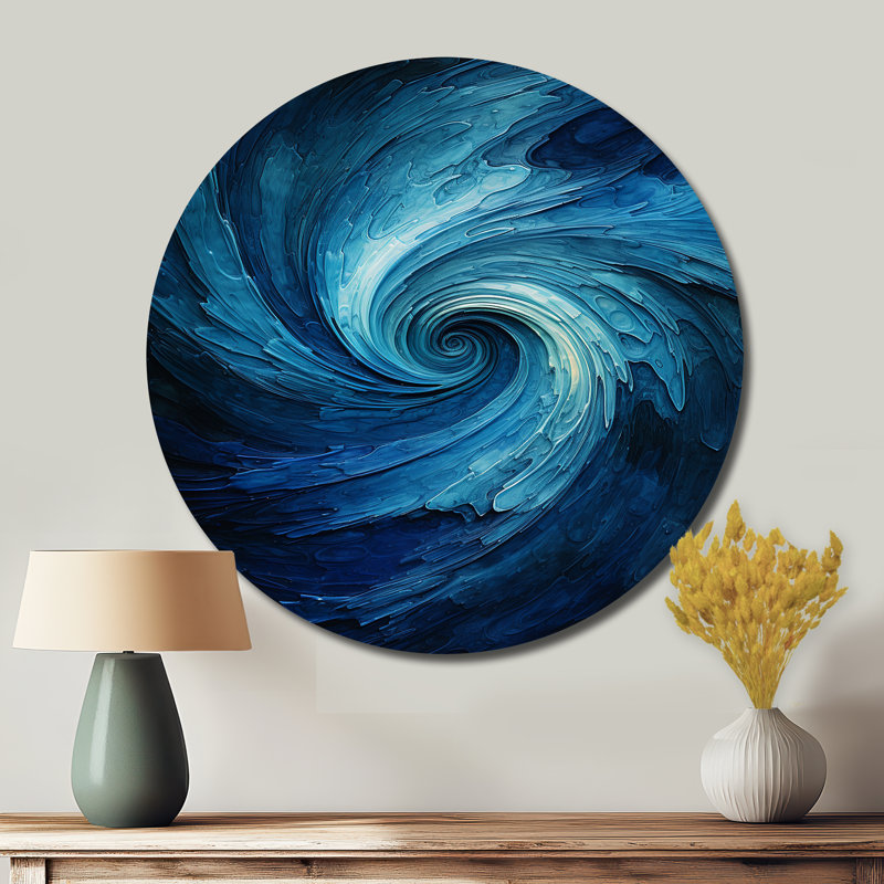 Provencher - Art abstrait rond en métal, H 16 po x l 16 po
