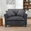 Fauteuil simple confortable avec revêtement en velours côtelé-1342739615