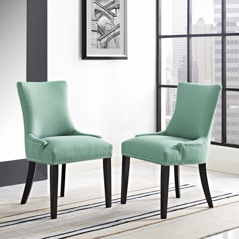 Modway Porch & Den Helen Fabric Upholstered Dining Chair , Wheatgrass, 4