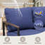 Causeuse avec accoudoirs et coussins en bois-820152224