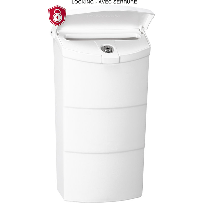 Modern White Lockable Wall Mounted Plastic Mailbox