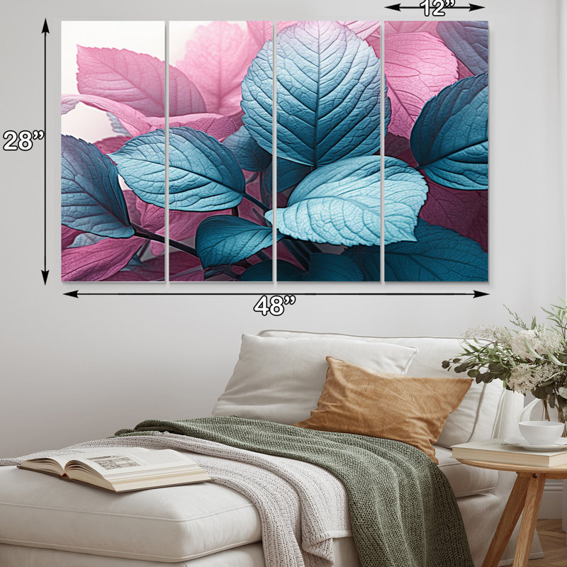 Senger - impression sur toile florale - 4 panneaux