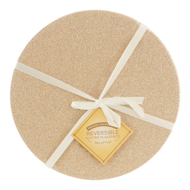 Glitter Round Reversible Placemat