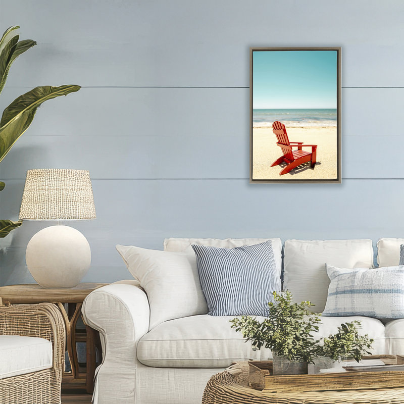 Cadre flottant Place For Dreams Beach, design par Elena Chukhlebova, H 25 po x l 17 po, Cadre flottant orme Montalcino