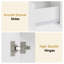 Meuble-lavabo mural avec armoire de rangement, tablettes ouvertes et 2 tiroirs-254006985