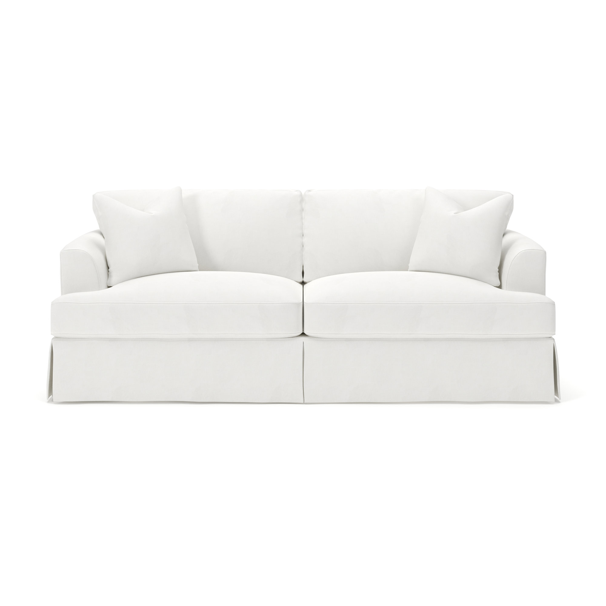 Lucia 92.5'' Upholstered Sofa, Classic Bleach White Twill