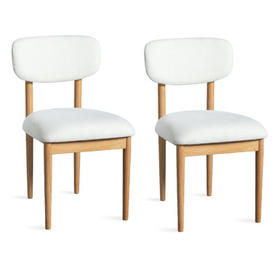 Rhoda Set of 2 Upholstered  Solid Wood Dining Chair