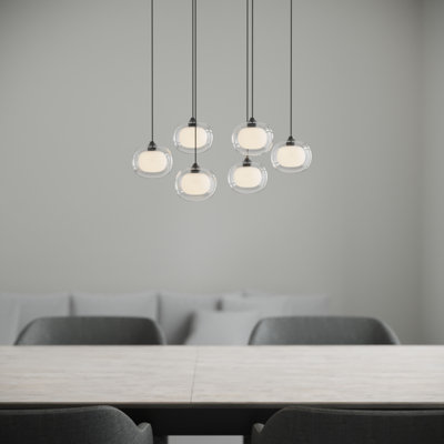 Luminaire suspendu sphère 6 lumières Mission