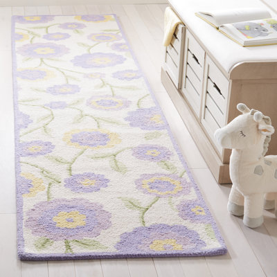 Tapis lavande / ivoire