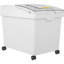 Bac à ingrédients, bac de rangement pour ingrédients d'une capacité de 10,5 gallons, bacs à farine en PP sur roulettes, bac à ingrédients avec tablette blanche et couvercle coulissant, bacs de rangement commerciaux 3 pièces / ensemble