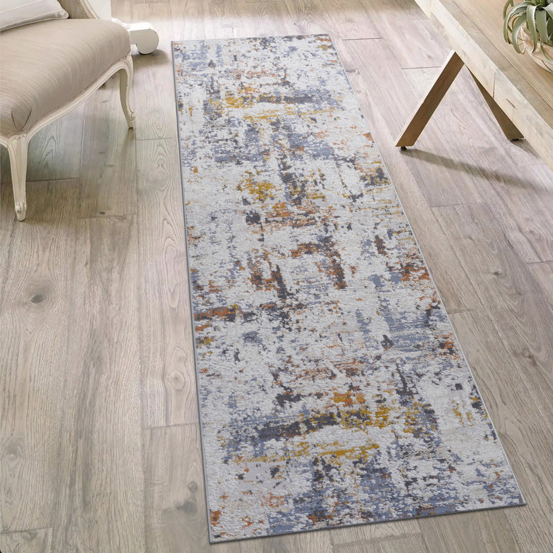 Tapis de couloir abstrait 2 x 8, Tapis de couloir 2 pi 2 po x 8 pi